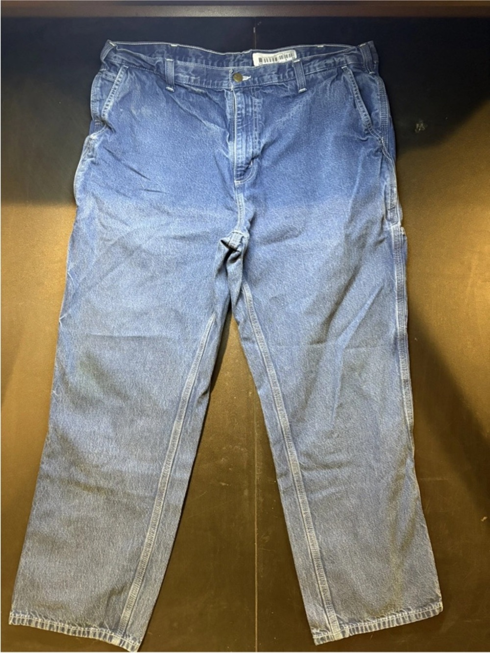 Men's Carhartt Dungaree Fit 382-83 Work Jeans size 40x30 Denim Carpenter #1